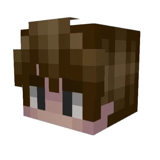 7nub Minecraft avatar head, 3D render