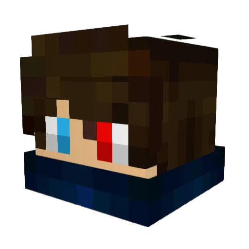 7obi_ Minecraft avatar head, 3D render