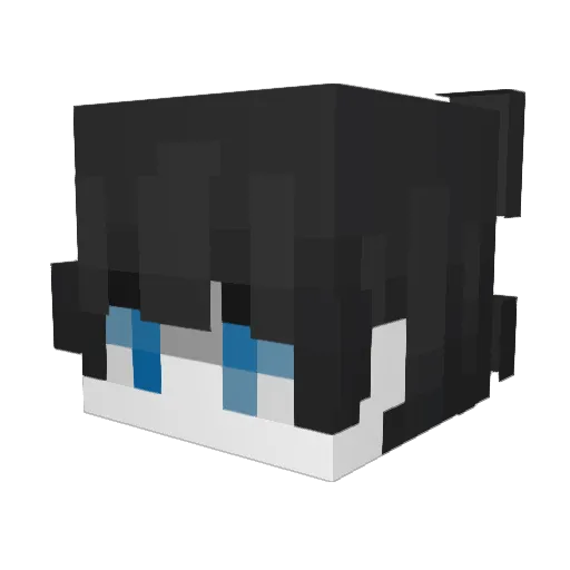 7ocx Minecraft avatar head, 3D render