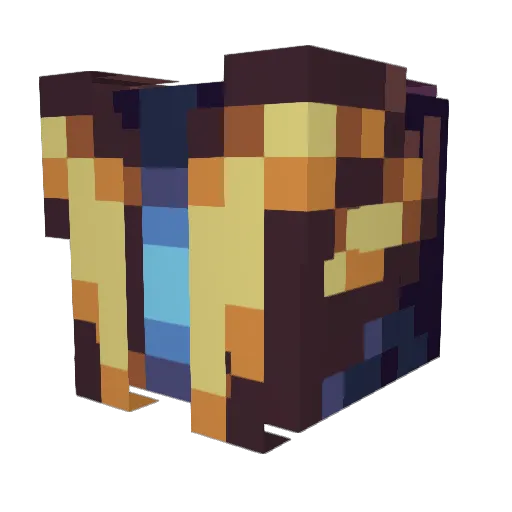 7ofl Minecraft avatar head, 3D render