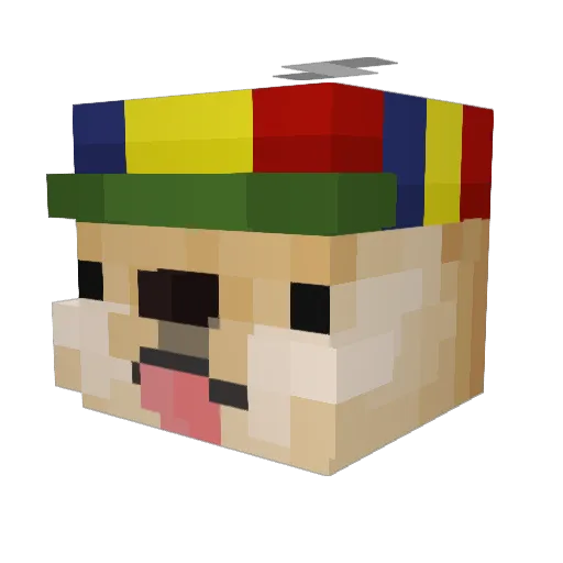 7ooom Minecraft avatar head, 3D render