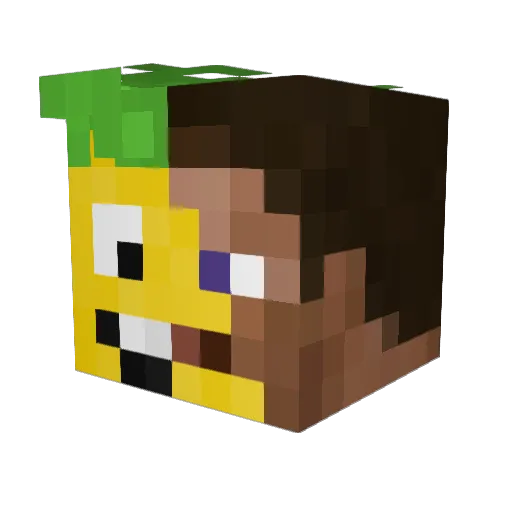 7os_55 Minecraft avatar head, 3D render