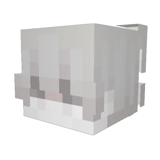 7ovley Minecraft avatar head, 3D render