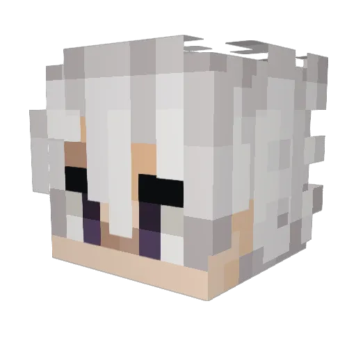 7ozenn Minecraft avatar head, 3D render