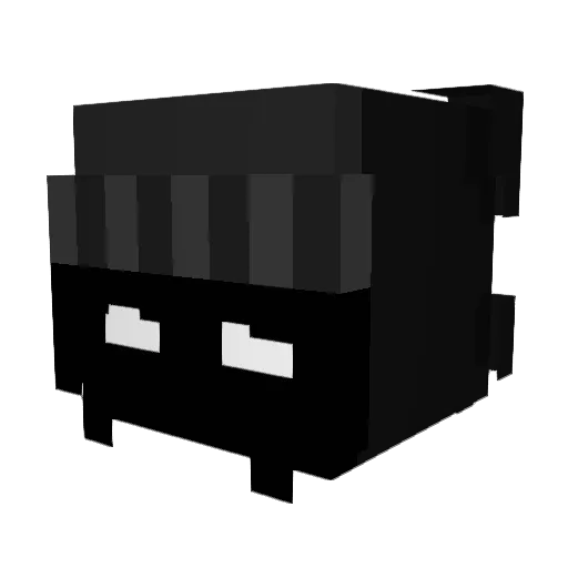 7qivo Minecraft avatar head, 3D render