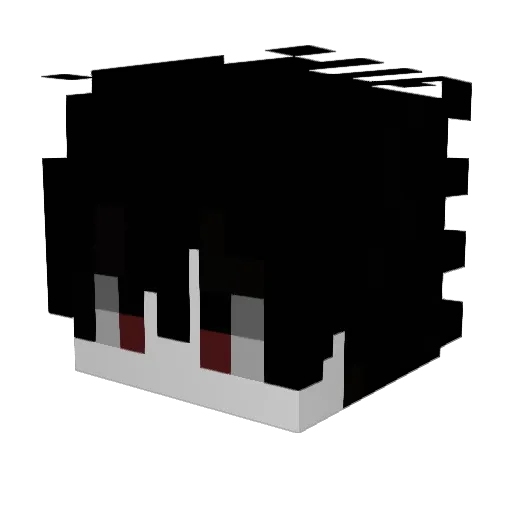 7qkw Minecraft avatar head, 3D render