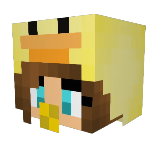 7reeminator Minecraft avatar head, 3D render