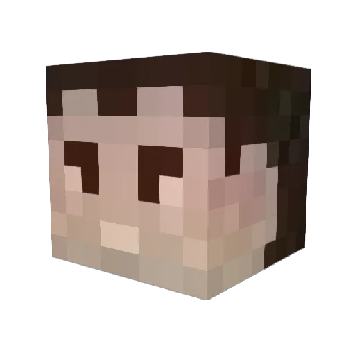 7rrl Minecraft avatar head, 3D render