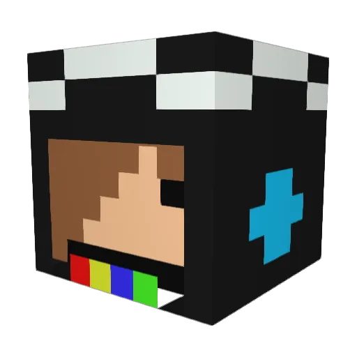 7ry_ Minecraft avatar head, 3D render