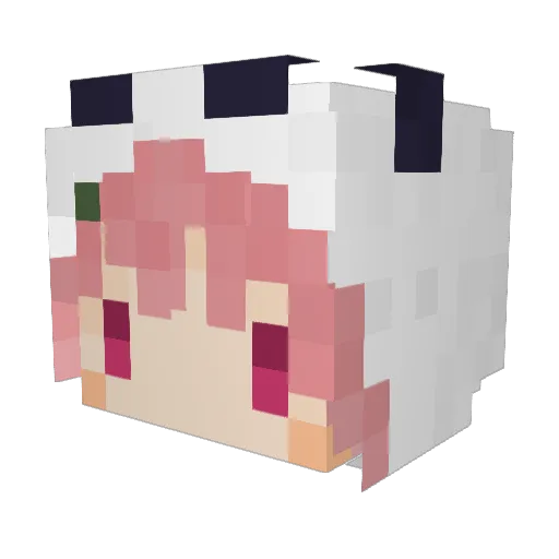 7saki_miya Minecraft avatar head, 3D render