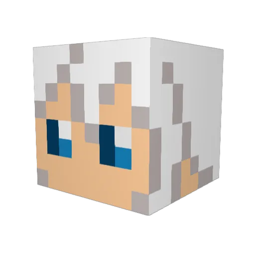 7sane Minecraft avatar head, 3D render