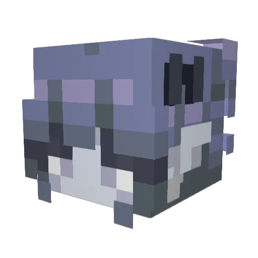 7siy Minecraft avatar head, 3D render