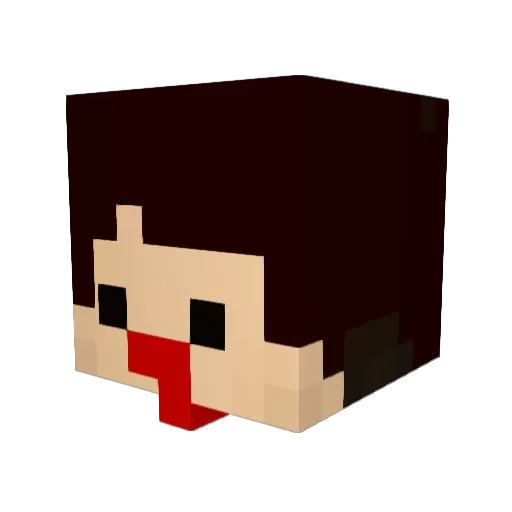 7sou30 Minecraft avatar head, 3D render