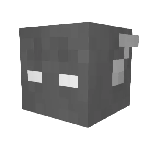 7speed Minecraft avatar head, 3D render