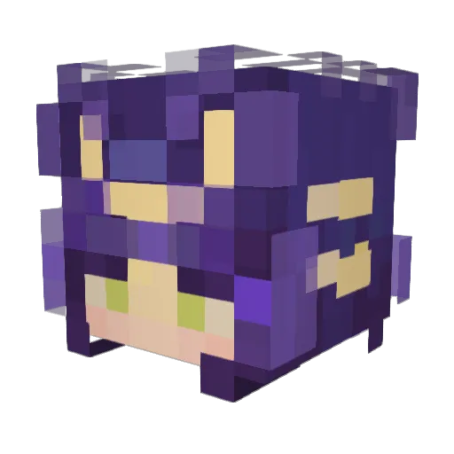 7stardust Minecraft avatar head, 3D render