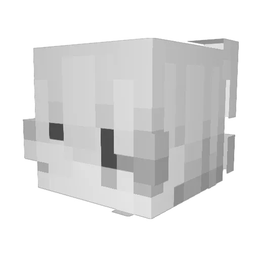 7stt Minecraft avatar head, 3D render