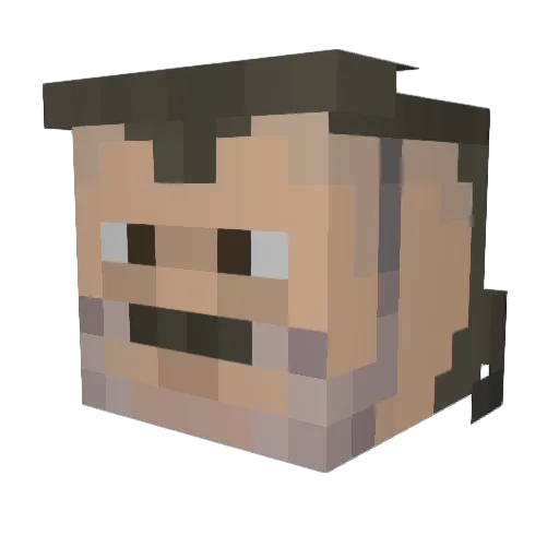7syringe Minecraft avatar head, 3D render