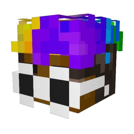 7tL Minecraft avatar head, 3D render