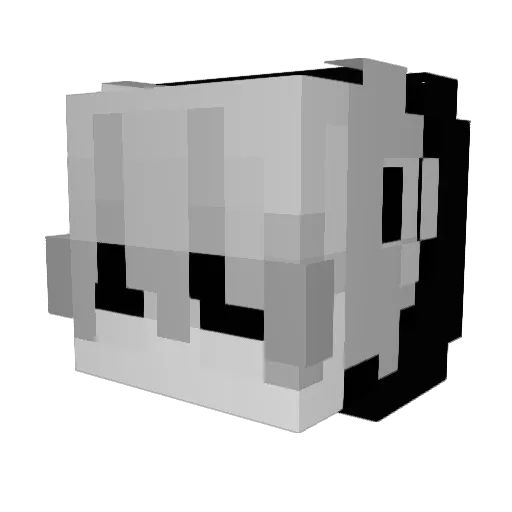 7tentaciones Minecraft avatar head, 3D render