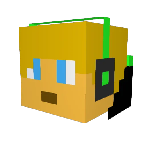 7thDarkhunter Minecraft avatar head, 3D render