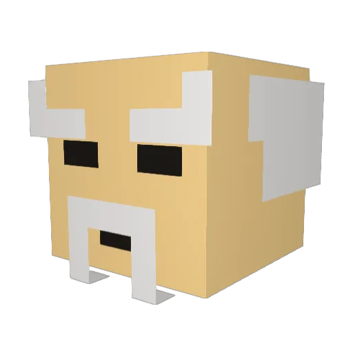 7th_Generation Minecraft avatar head, 3D render