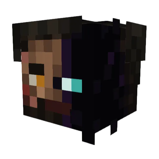 7tro Minecraft avatar head, 3D render
