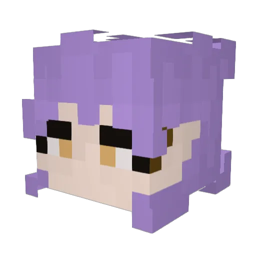 7uc7 Minecraft avatar head, 3D render