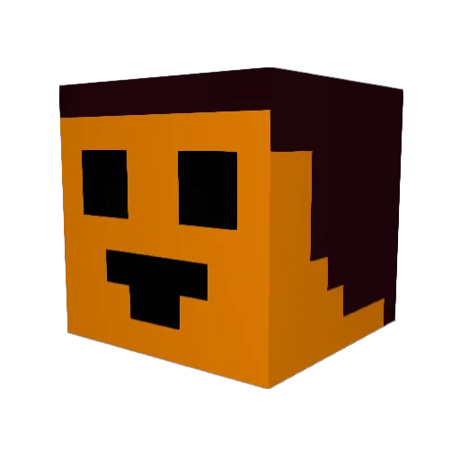 7ume Minecraft avatar head, 3D render