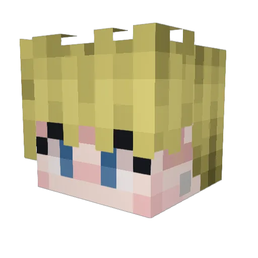 7upiter Minecraft avatar head, 3D render