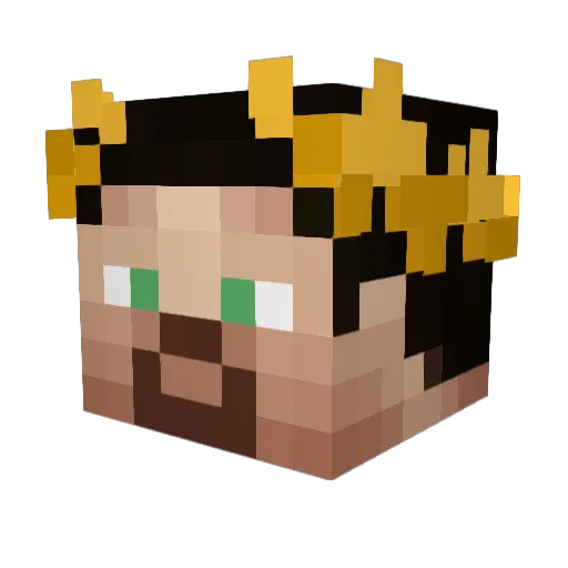 7ussainn Minecraft avatar head, 3D render