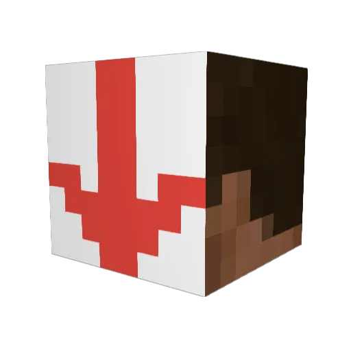 7vein Minecraft avatar head, 3D render
