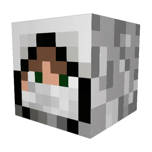 7viK Minecraft avatar head, 3D render