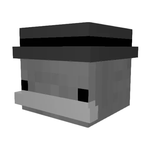 7vtq Minecraft avatar head, 3D render