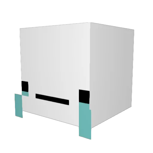 7w7 Minecraft avatar head, 3D render
