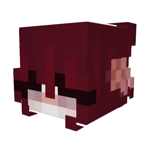 7wh Minecraft avatar head, 3D render