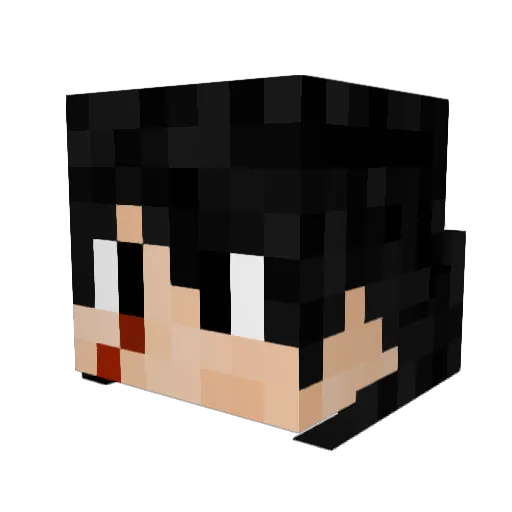 7wwitch Minecraft avatar head, 3D render