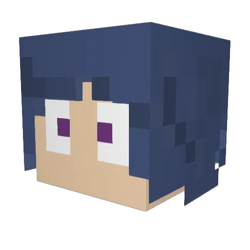 7wzz Minecraft avatar head, 3D render