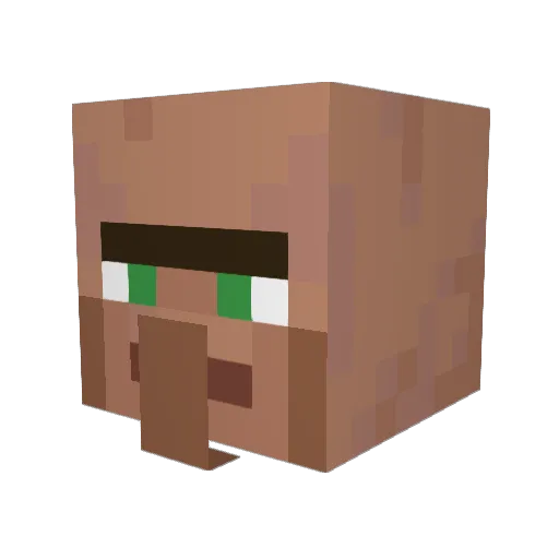 7x8v Minecraft avatar head, 3D render