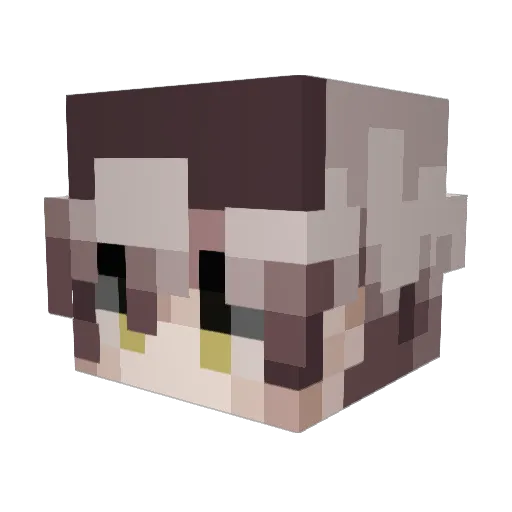 7x97 Minecraft avatar head, 3D render