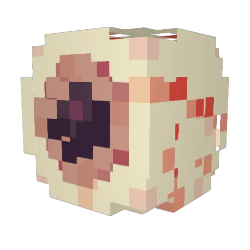 7xll Minecraft avatar head, 3D render
