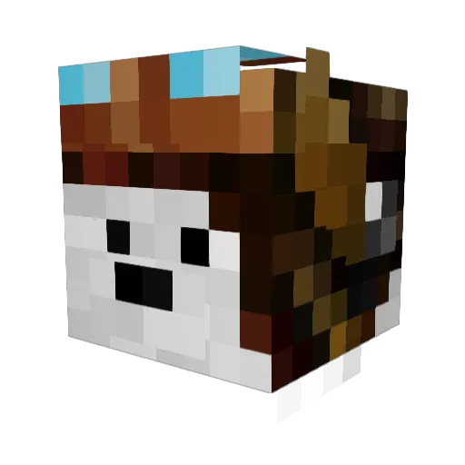 7xr Minecraft avatar head, 3D render