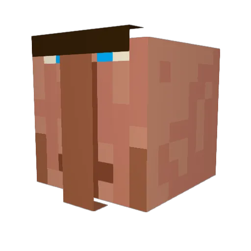 7xsa Minecraft avatar head, 3D render