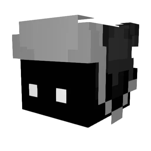7xsn Minecraft avatar head, 3D render