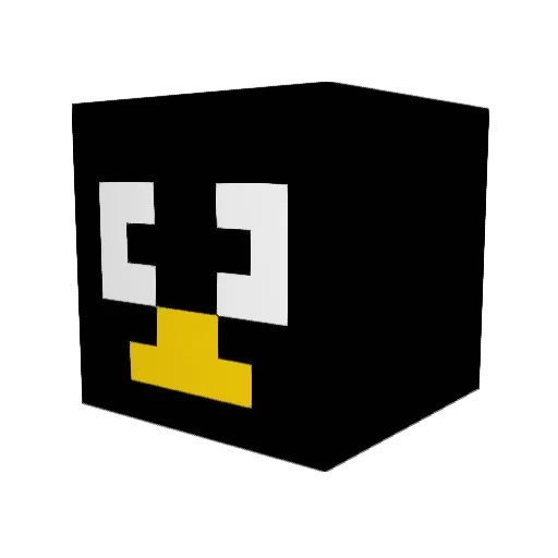 7xun Minecraft avatar head, 3D render