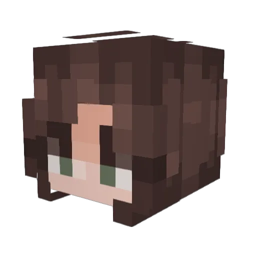 7yla Minecraft avatar head, 3D render