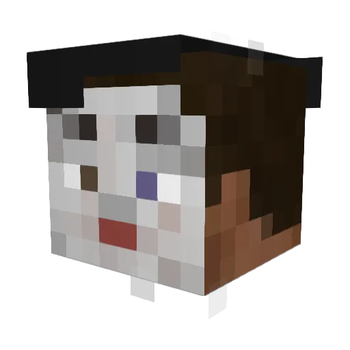 7ysse3 Minecraft avatar head, 3D render