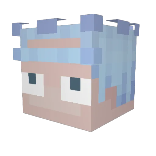7yxsh Minecraft avatar head, 3D render