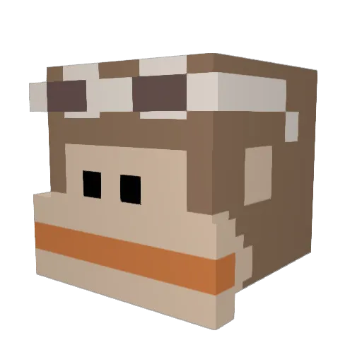 7z7x Minecraft avatar head, 3D render