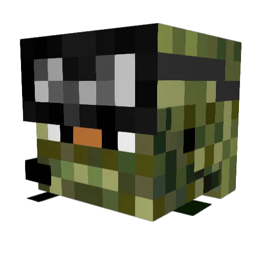 7z8x Minecraft avatar head, 3D render
