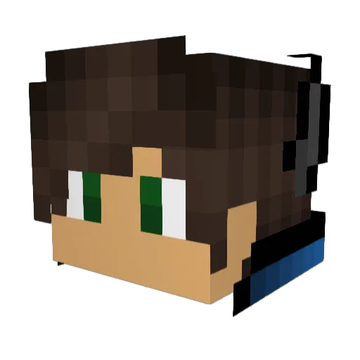 7zz_ Minecraft avatar head, 3D render